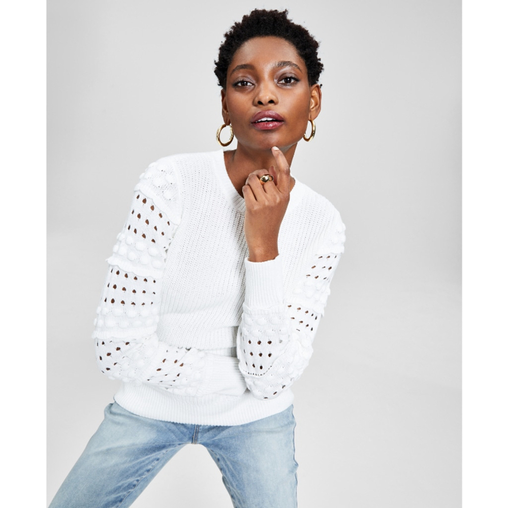 INC International Concepts Women's Medium White Knit Sweater NWT